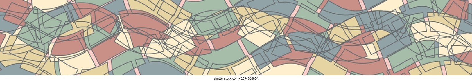 Modern Abstract background. Wavy colored shapes, warm soft colors. Horizontal modern texture for banner, sites background, social network, brochure, web pages, apps, greeting card