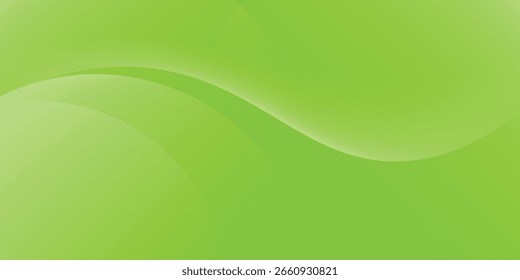 Modern abstract background. Wavy green and white background.