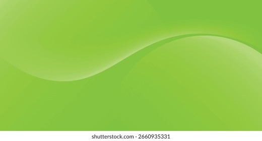 Modern abstract background. Wavy green and white background.