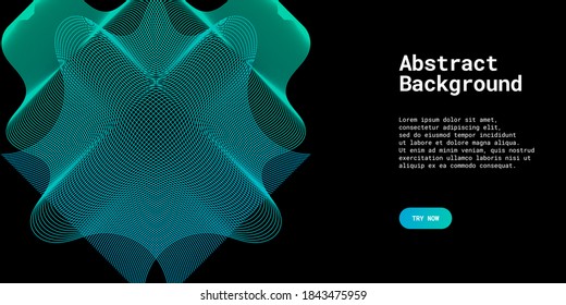 Fondo abstracto moderno con líneas onduladas en gradaciones azul claro. Arte de línea ondulada, diseño liso curvo. Ilustración vectorial. Adecuado para uso, portada de libro, cubierta de cd, volante, fondo de sitio web