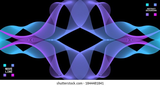 Modern abstract background with wavy lines colorful. Wave line art, curved smooth design. Vector illustration. Suitable for use, book cover, cd cover, flyer, poster, website background or landing page