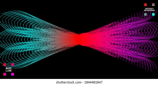 Modern abstract background with wavy lines colorful. Wave line art, curved smooth design. Vector illustration. Suitable for use, book cover, cd cover, flyer, poster, website background or landing page