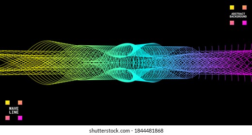 Modern abstract background with wavy lines colorful. Wave line art, curved smooth design. Vector illustration. Suitable for use, book cover, cd cover, flyer, poster, website background or landing page