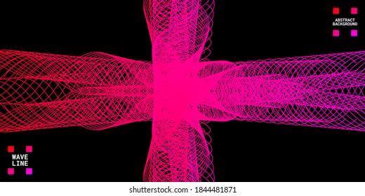 Modern abstract background with wavy lines colorful. Wave line art, curved smooth design. Vector illustration. Suitable for use, book cover, cd cover, flyer, poster, website background or landing page