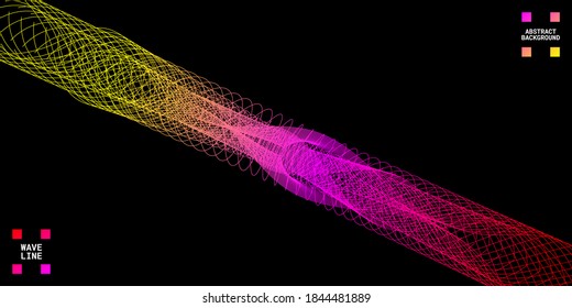 Modern abstract background with wavy lines colorful. Wave line art, curved smooth design. Vector illustration. Suitable for use, book cover, cd cover, flyer, poster, website background or landing page