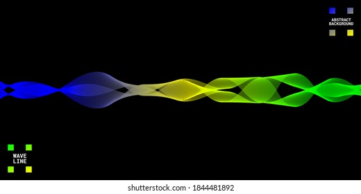Modern abstract background with wavy lines colorful. Wave line art, curved smooth design. Vector illustration. Suitable for use, book cover, cd cover, flyer, poster, website background or landing page