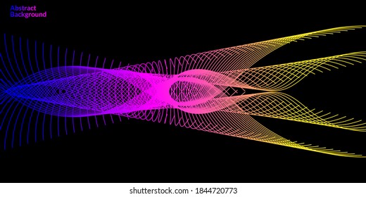 Modern abstract background with wavy lines colorful. Wave line art, curved smooth design. Vector illustration. Suitable for use, book cover, cd cover, flyer, poster, website background or landing page