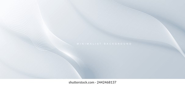Moderner abstrakter Hintergrund mit Wellenlinien. Digitales Zukunftstechnologiekonzept. Vektorgrafik.