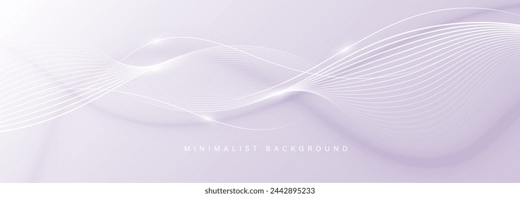 Modern abstract background with wavy lines. Digital future technology concept. vector illustration.