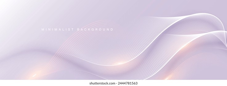 Modern abstract background with wavy lines. Digital future technology concept. vector illustration.