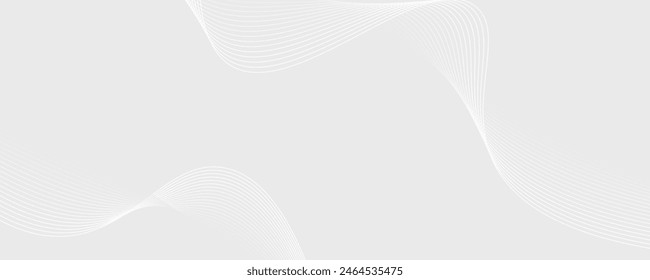 Modern abstract background with wavy lines, Abstract white digital blend wave lines and technology background, vector illustration