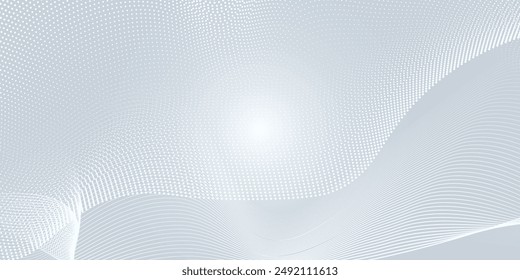 Modern abstract background with wavy lines. Digitalfuture technology concept. vector illustration.