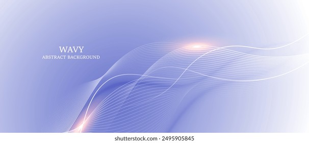 Modern abstract background with wavy lines. Digital technology concept. vector illustration.