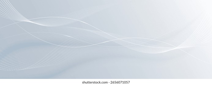 Modern abstract background with wavy lines. Stunning digital futuristic technology concept. Vector illustration.