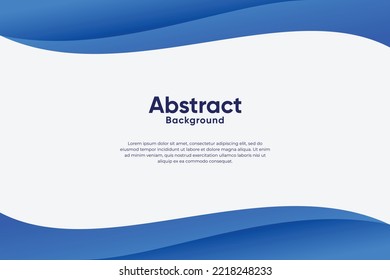 Modern abstract background with wavy or liquid concept. Gradient blue color.