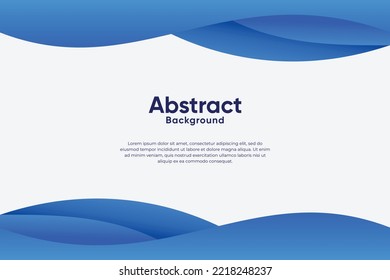 Modern abstract background with wavy or liquid concept. Gradient blue color.
