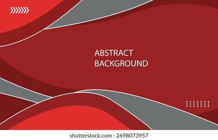 Fundo abstrato moderno com formas onduladas em cores vermelhas e cinzas, perfeito para apresentações e projetos de design gráfico.