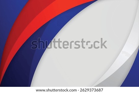 Modern abstract background white, blue and red with silver color