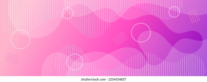 modern abstract background with white fluid shapes on pink to purple gradient background ,minimal poster. ideal for banner, web, header, cover, billboard, brochure, social media, landing page, desktop