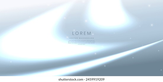 Fondo abstracto moderno blanco brillante neón sobre fondo gris. Puede utilizar para el anuncio, póster, Plantilla, presentación de negocios. Ilustración vectorial