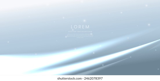 Modern abstract background white glowing neon on grey background. You can use for ad, poster, template, business presentation. Vector illustration