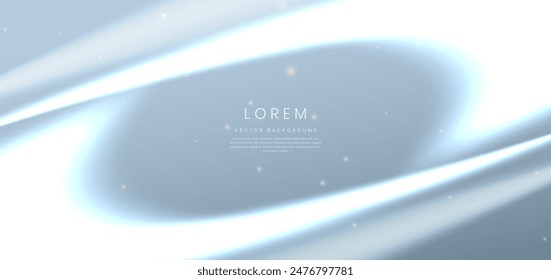 Modern abstract background white glowing neon on grey background. You can use for ad, poster, template, business presentation. Vector illustration