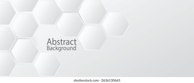 fundo abstrato moderno com formas hexágono branco e cinza. design de ilustração vetorial