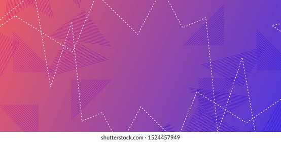 Modern abstract background with wired line decoration and triangle on gradient colors. Vector illustration futuristic design.