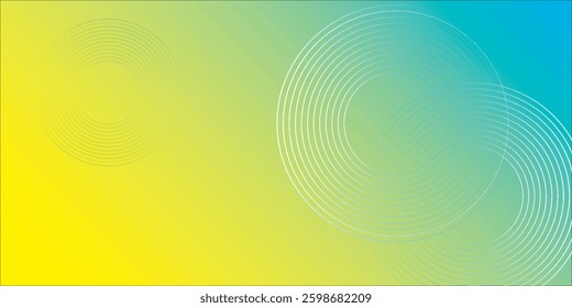 Modern abstract background, yellow blue gradations, circle effect,shape memphis, trendy , vector ,eps 10