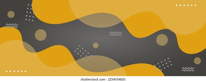 modern abstract background with yellow fluid shapes on  grey gradient background ,minimal poster. ideal for banner, web, header, cover, billboard, brochure, social media, landing page, desktop
