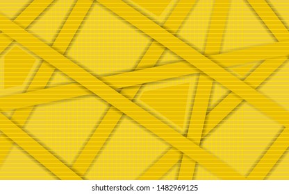 Modern abstract background with yellow paper art texture style. Vector design template, for use element cover, banner, card, advertising