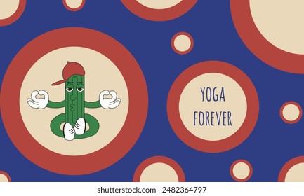 Modern Abstract background for Yoga center design. Mexican yoga practice concept. Simple flat vector aesthetic backdrop can used web social media banner, poster, postcard template cover design. EPS 10