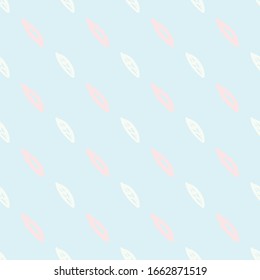 Modern abstract background for your design. Seamless pattern with leaves. Blue, white and pink colour