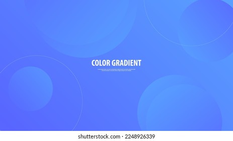 Modern Abstract BackgroundRetro Memphis Round Circle Shape Lines Motion and Blue Gradient Color