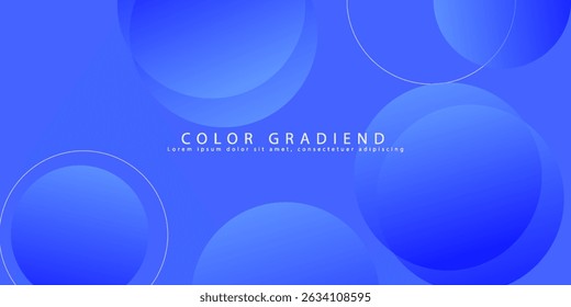Fondo Abstractas modernoLíneas de forma de círculo redondo de Memphis retro Movimiento y color degradado azul