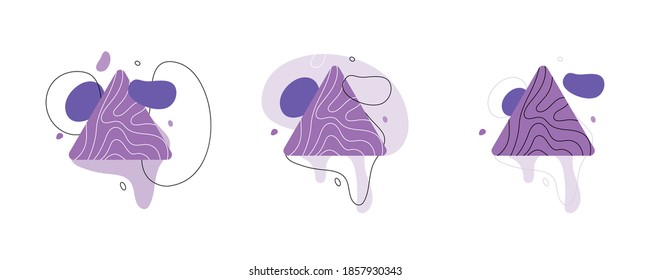 Modern abstract backgrounds elements set on white background vector illustration 