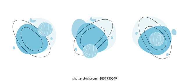 Modern abstract backgrounds elements set on white background vector illustration 