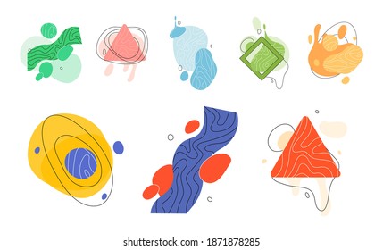 Modern abstract backgrounds elements set on white background vector illustration