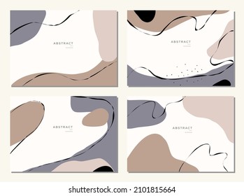 Modernos y abstractos fondos de un estilo minimalista. varias formas configuran plantillas de diseño adecuadas para la invitación de volante de papel pintado de fondo para tarjetas de fondo y otras. ilustración vectorial