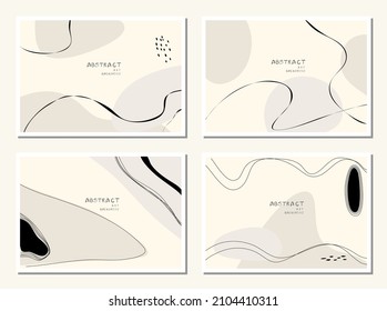 Modernos y abstractos fondos de un estilo minimalista. varias formas configuran plantillas de diseño adecuadas para la invitación de volante de papel pintado de fondo para tarjetas de fondo y otras. ilustración vectorial