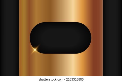 Modern Abstract Badge Gold background. Gradient Color. Premium Vector.