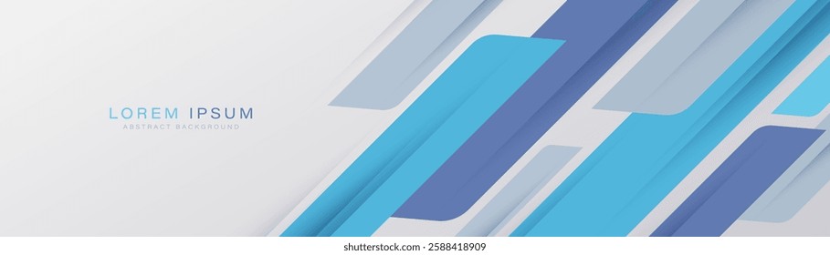 Modern abstract banner background with diagonal geometric shapes. Simple graphic design element. Minimalist style. Suit for brochure, business, cover, header, presentation, website, flyer
