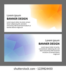 Modern abstract banner background template design. Banner set