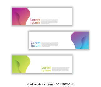 Modern abstract banner background vector gradient