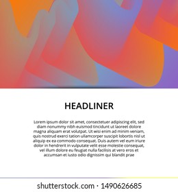 Modern abstract banner. Cool gradient shapes composition. Futuristic design.