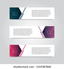 Modern abstract banner design template. Vector illustration eps 10