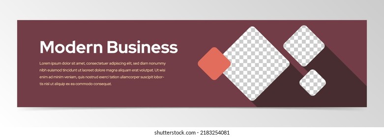 Modern abstract banner design template