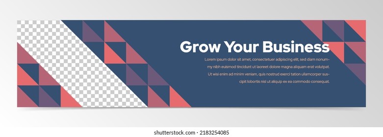Modern abstract banner design template