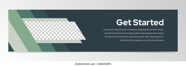 Modern abstract banner design template