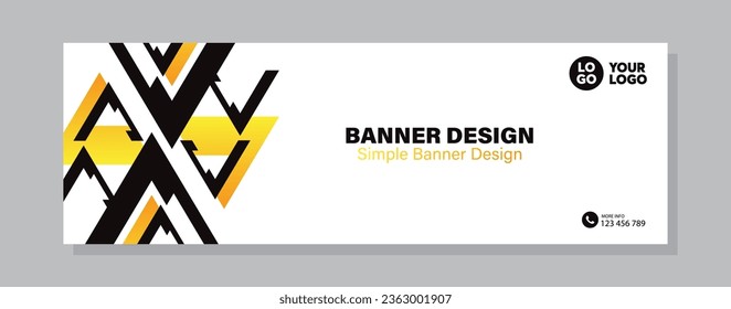Plantilla moderna de diseño de pancartas abstractas con formas geométricas. Aplicable a banners, carteles, pósters, volantes